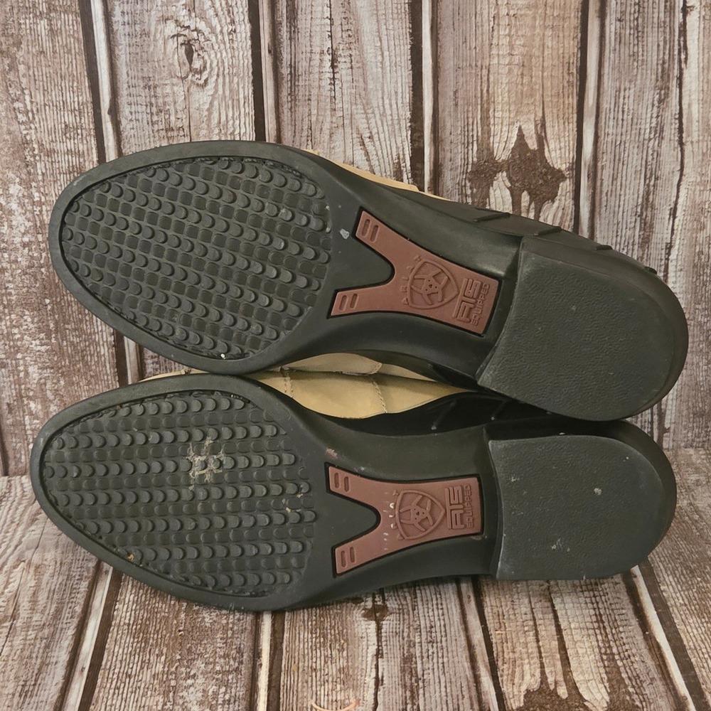 Sz 6 M Womens Ariat Tan Nubuck Leather Cage Clogs Slingback Mules Block Heel - Picture 7 of 7